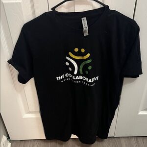 Next Level Apparel Black T-Shirt with Yellow Graphic